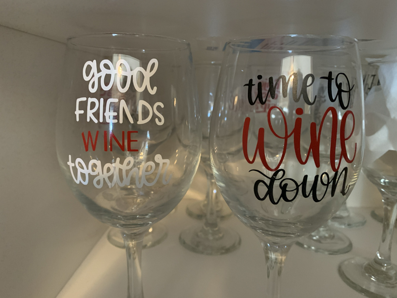 Wine Glass (Vinyl Decal) - Amore Creations