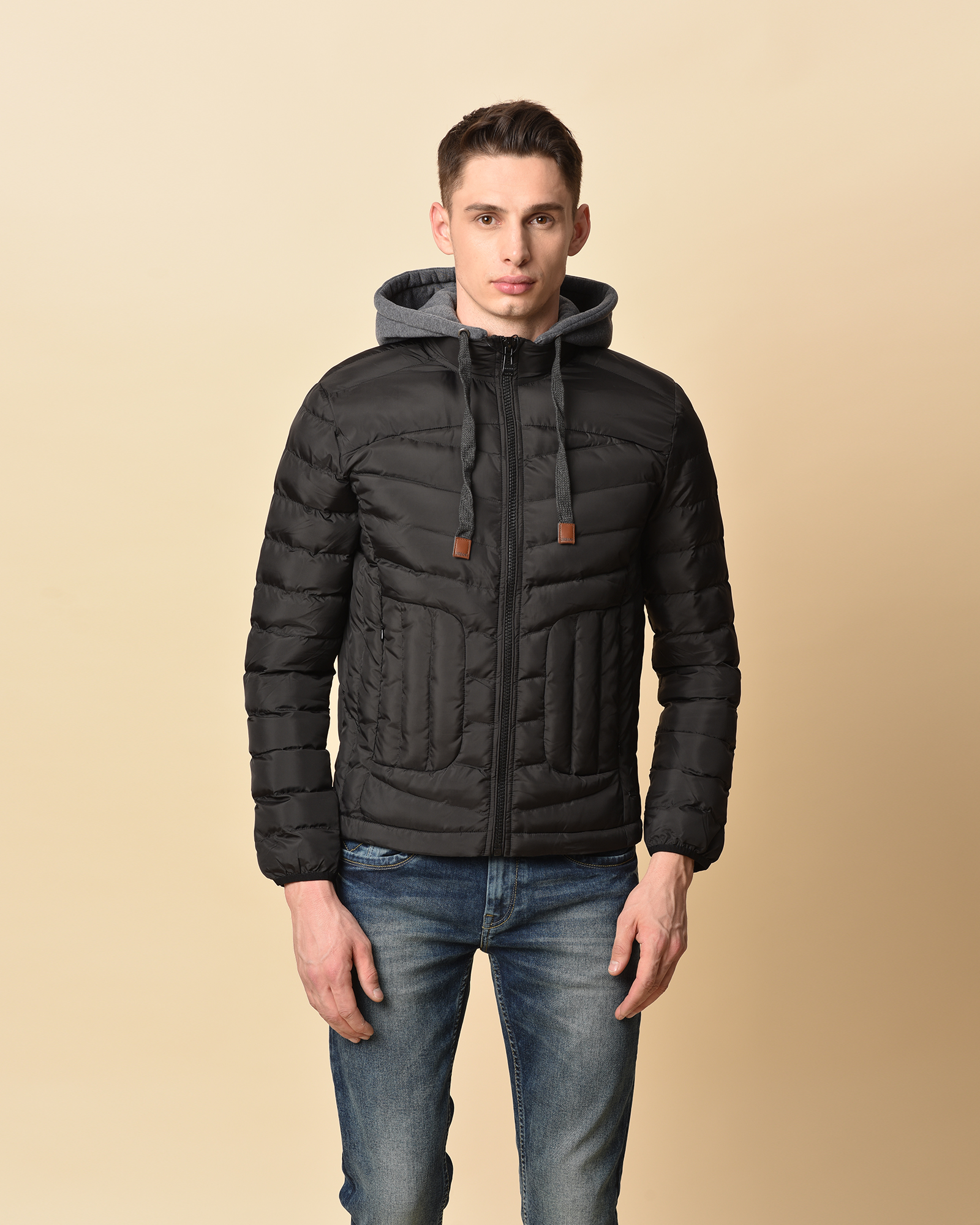 Quilted Hooded Slim Fit Jacket