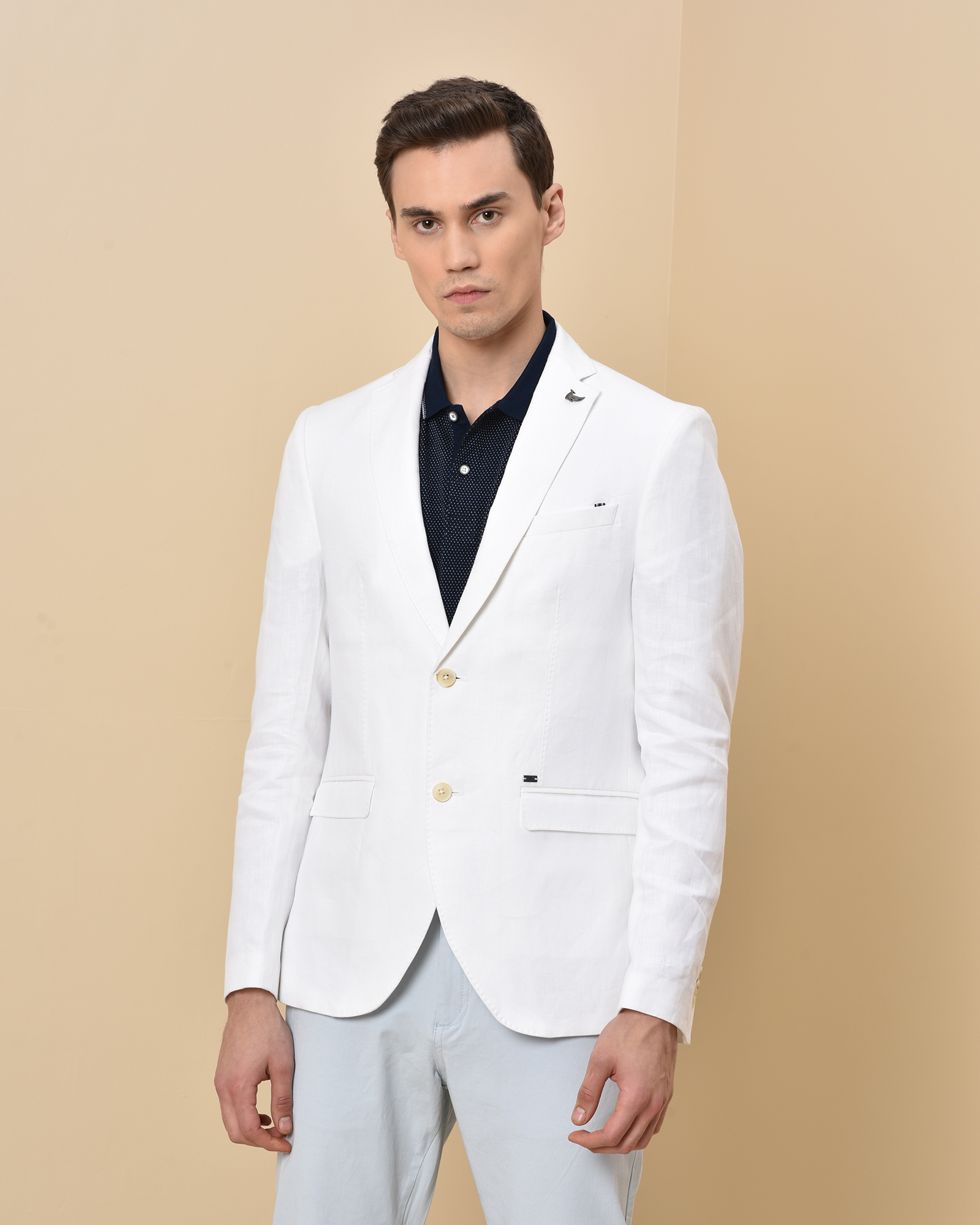 Fashion Solid Slim Fit Jacket