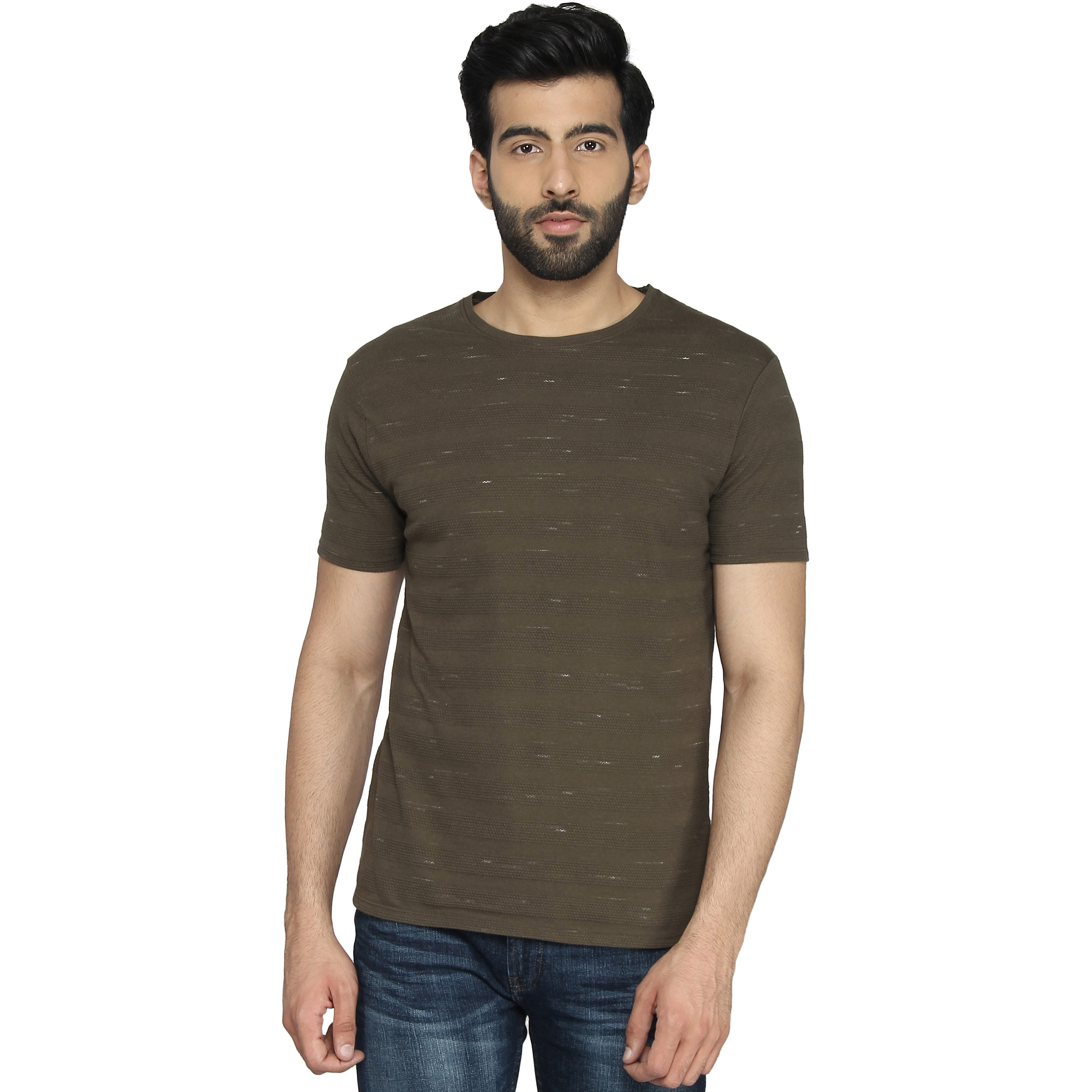 Structured T Shirt In Slim Fit