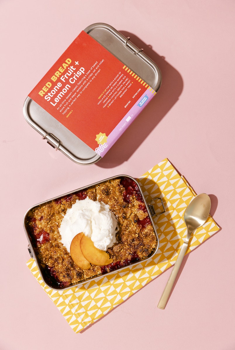 Red Bread Cherry & Peach Crisp