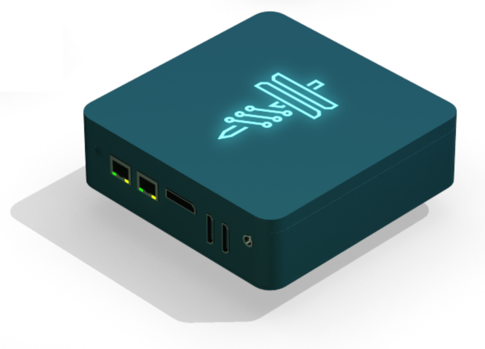 Cartoon image of a networking box