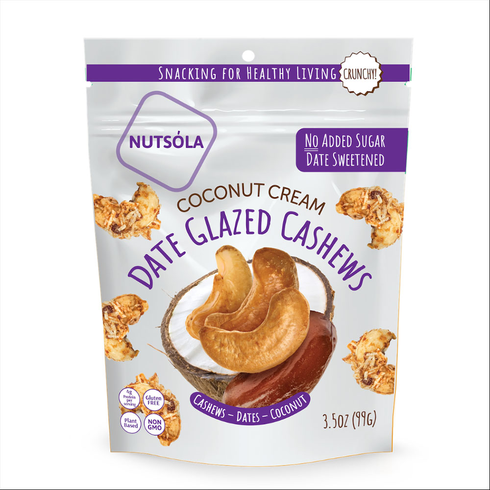 Coconut Cream Date Glazed Cashews 3.5oz - 8 pack