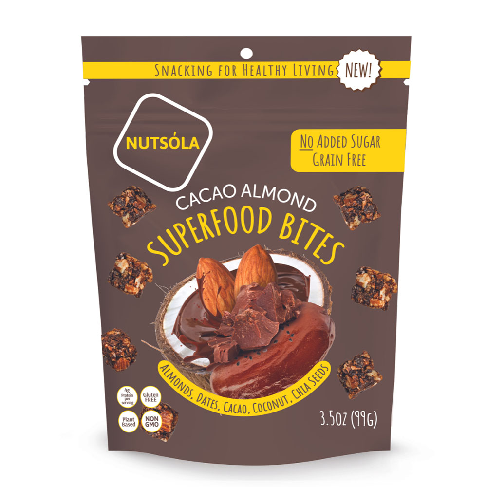 Cacao Almond Superfood Bites 3.5oz -  8 pack