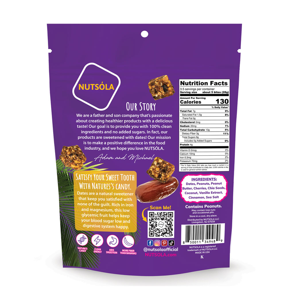 Peanut Butter and Jelly Superfood Bites 3.5oz -  8 pack