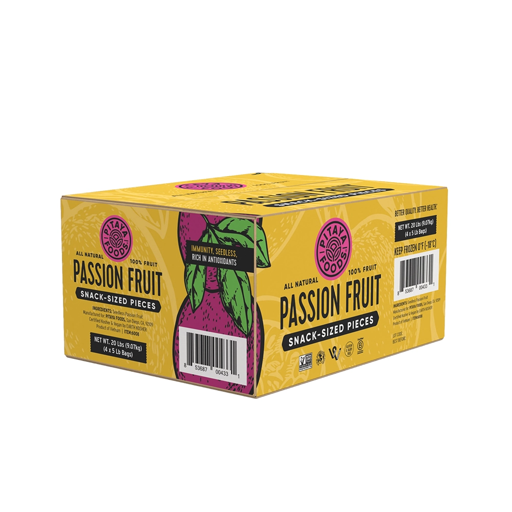 All Natural Passion Fruit Cubes - 20 lbs bulk