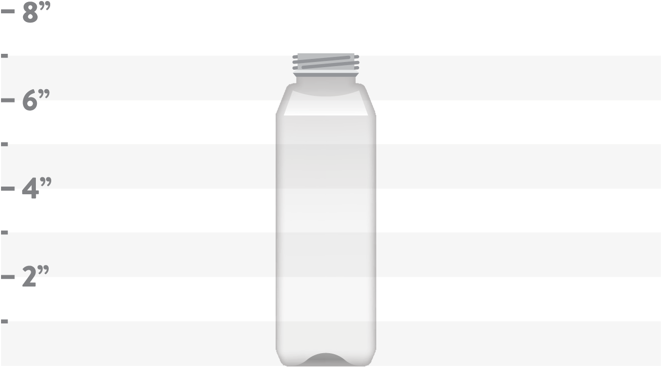 16 OZ Square Bottle