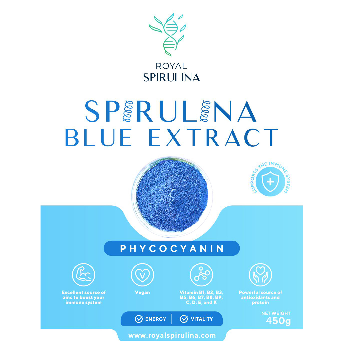 Blue Spirulina Phycocyanin 1 Lb Bulk 3808