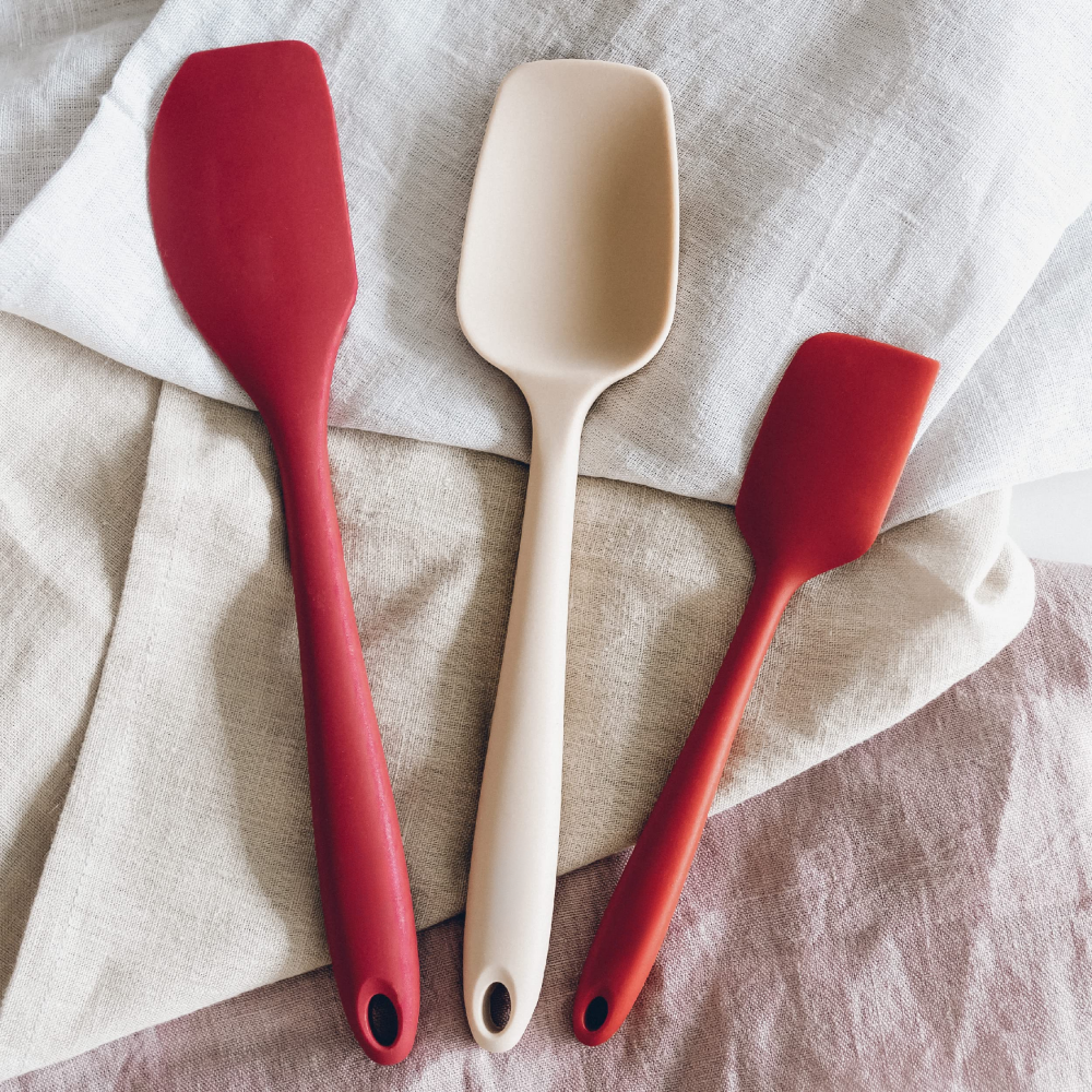 Norpro Silicone Spatula, Set of 3, Red - Missy J's