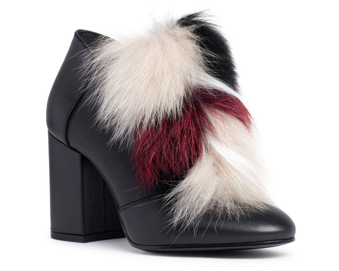 Кожаные ботильоны с натуральным мехом - Image 2 of 5
