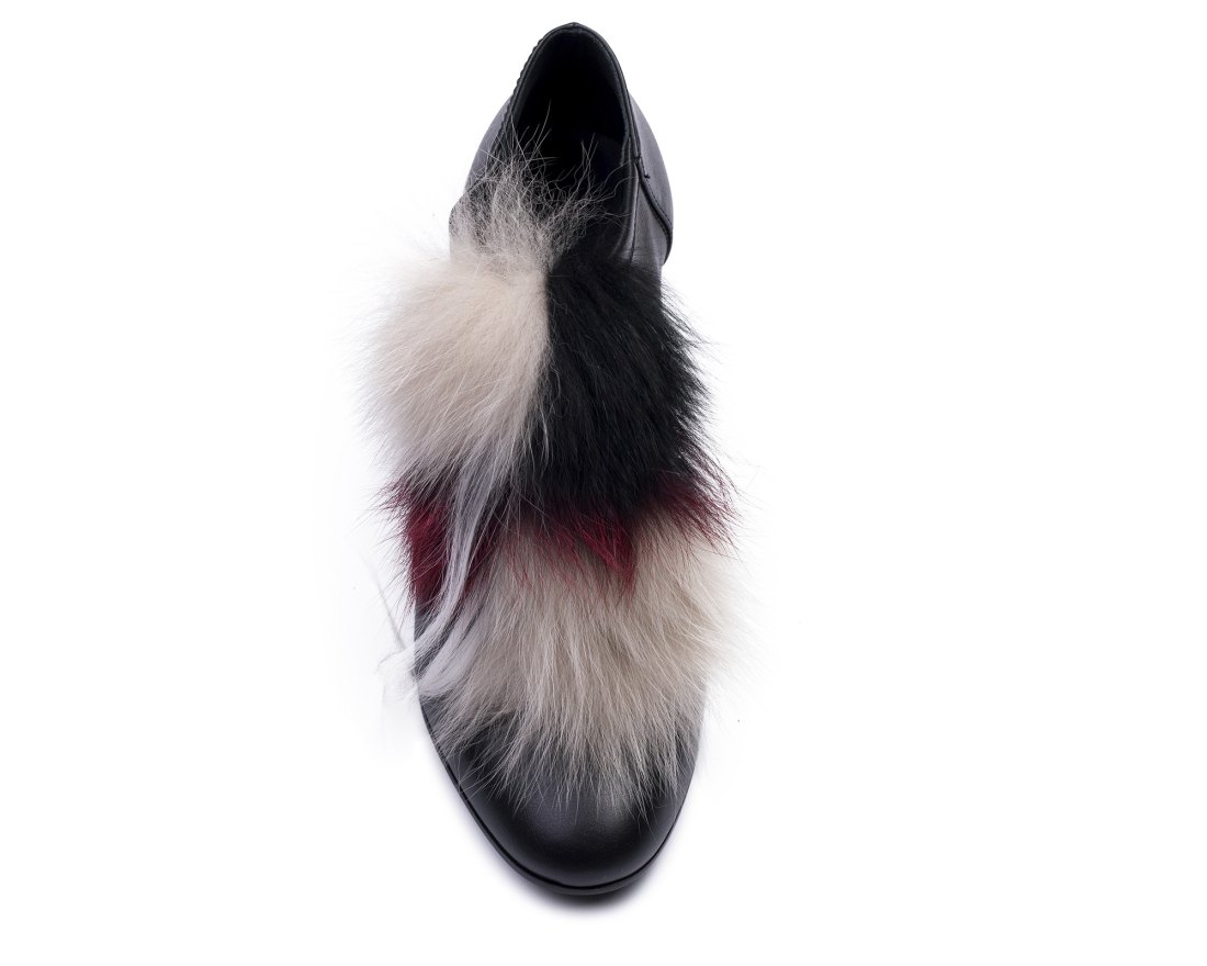 Кожаные ботильоны с натуральным мехом - Image 4 of 5