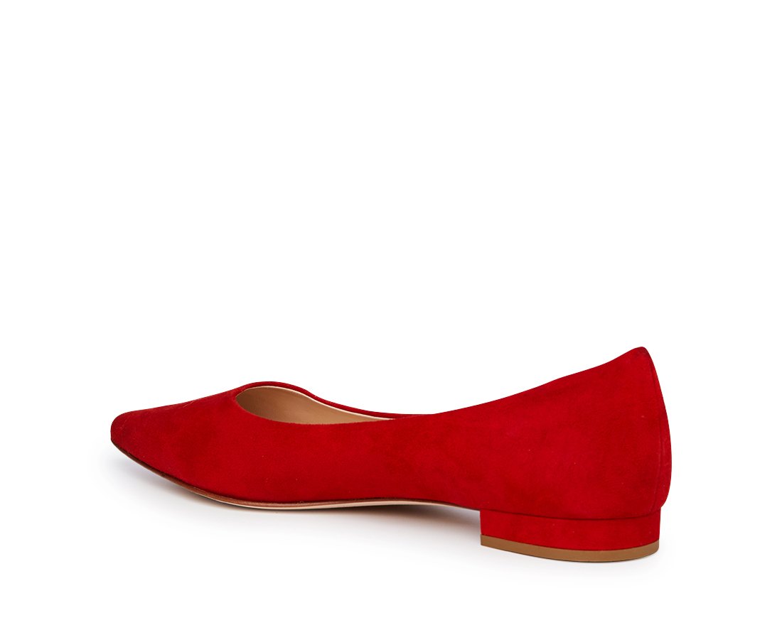 Красные замшевые балетки - Image 3 of 4
