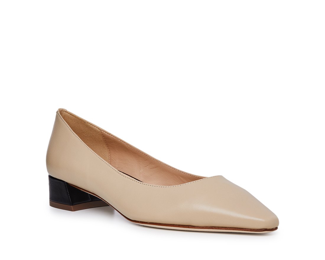 Светло-бежевые кожаные туфли - Image 2 of 4