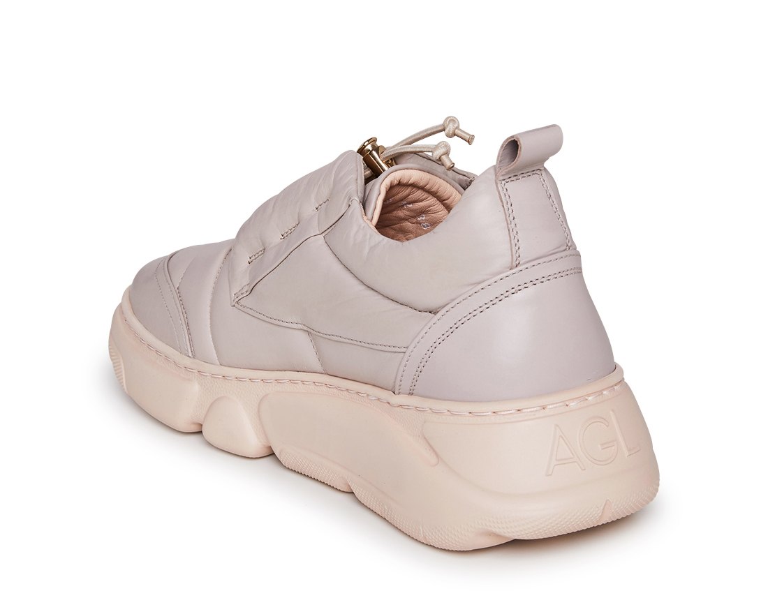 Бежевые кожаные кроссовки - Image 3 of 4