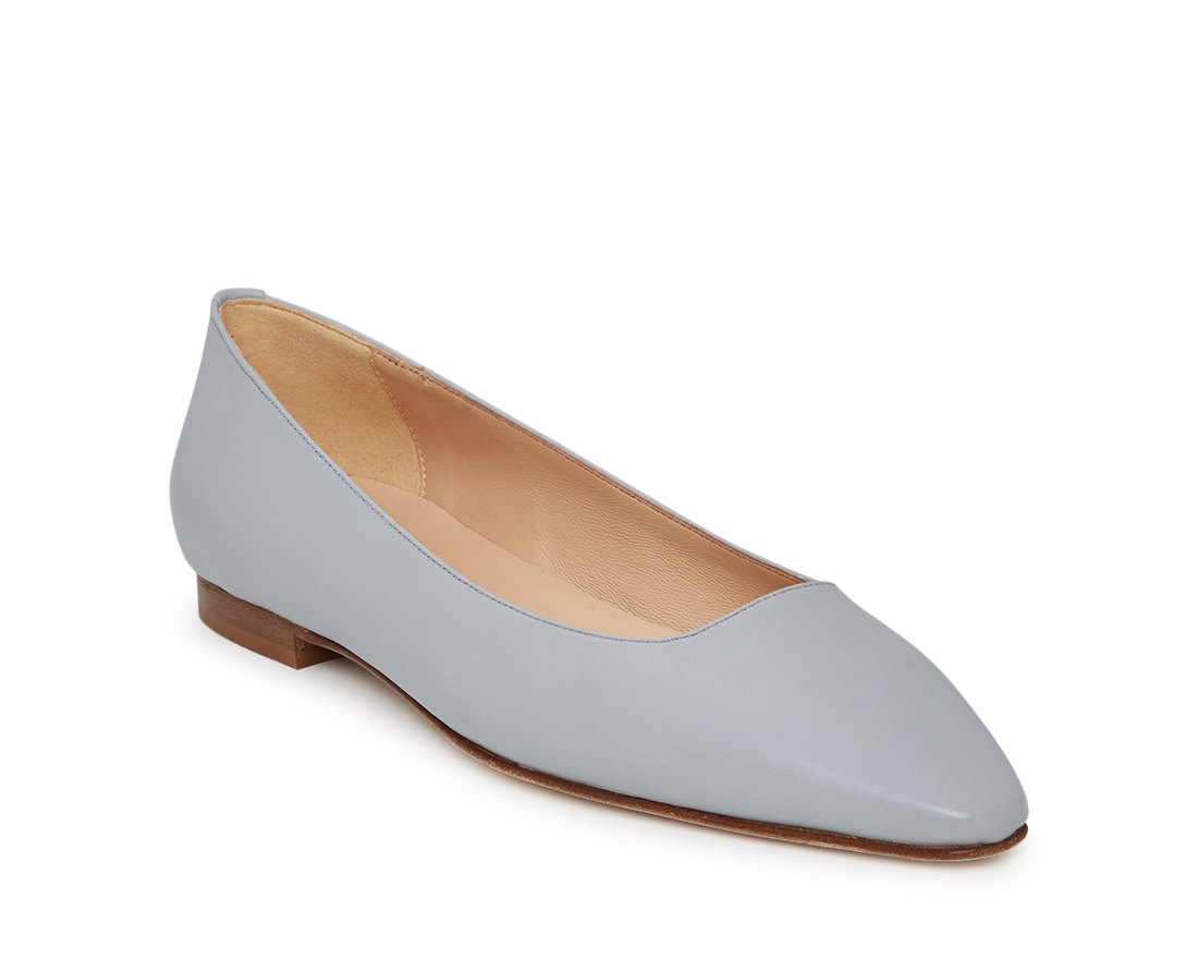 Голубые кожаные балетки - Image 2 of 4