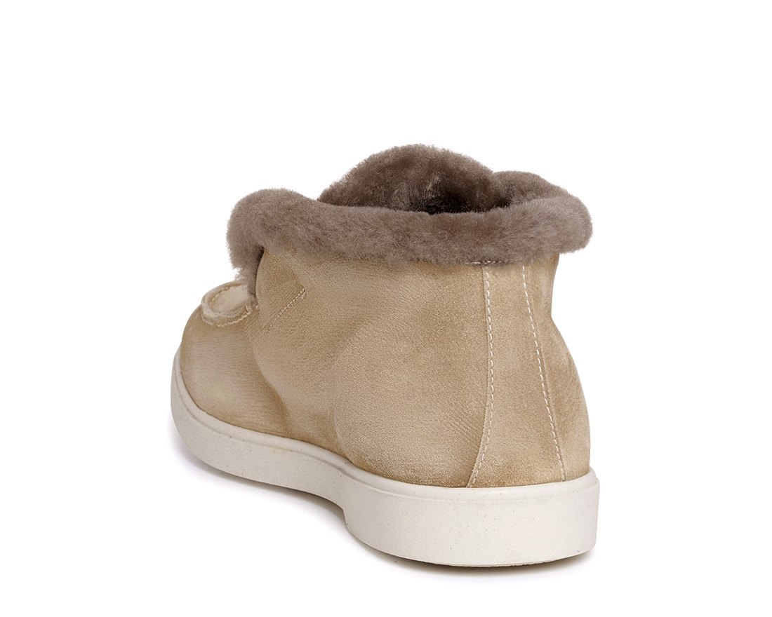 Зимние бежевые замшевые полуботинки - Image 3 of 4