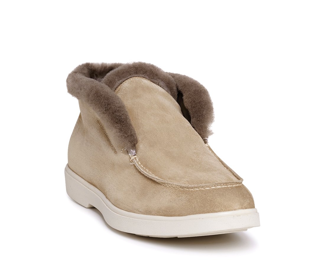 Зимние бежевые замшевые полуботинки - Image 2 of 4