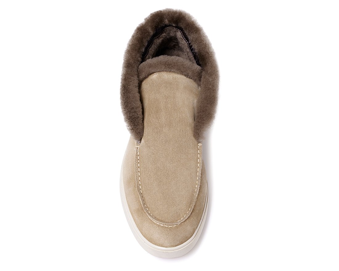 Зимние бежевые замшевые полуботинки - Image 4 of 4