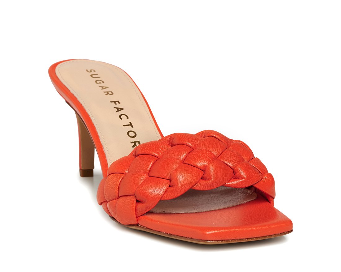 Коралловые кожаные мюли - Image 2 of 5