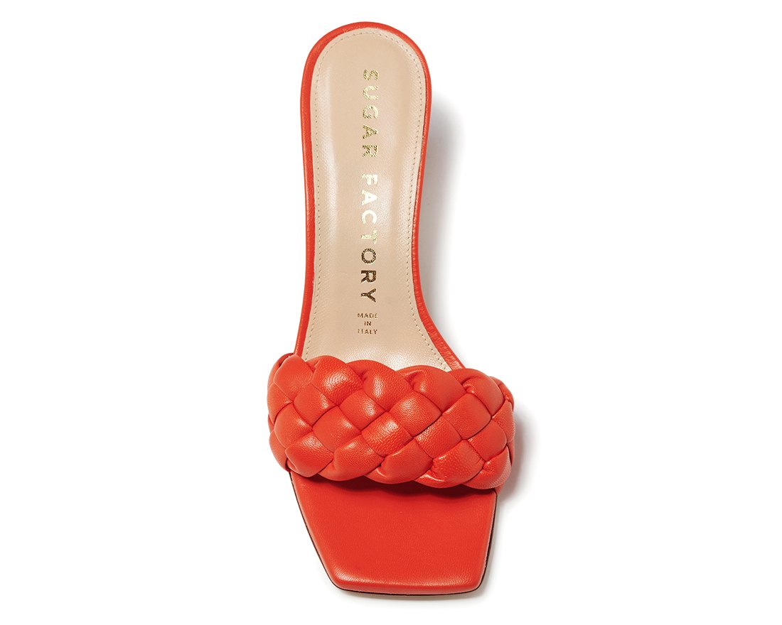 Коралловые кожаные мюли - Image 4 of 5