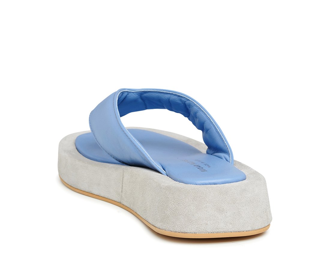 Голубые кожаные шлепанцы - Image 3 of 5