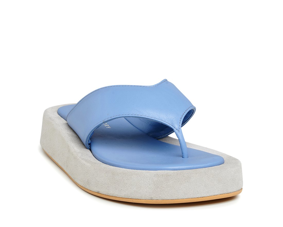 Голубые кожаные шлепанцы - Image 2 of 5