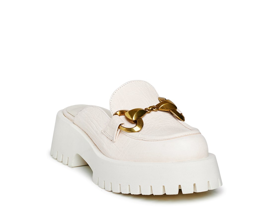 Белые кожаные слиперы - Image 2 of 5