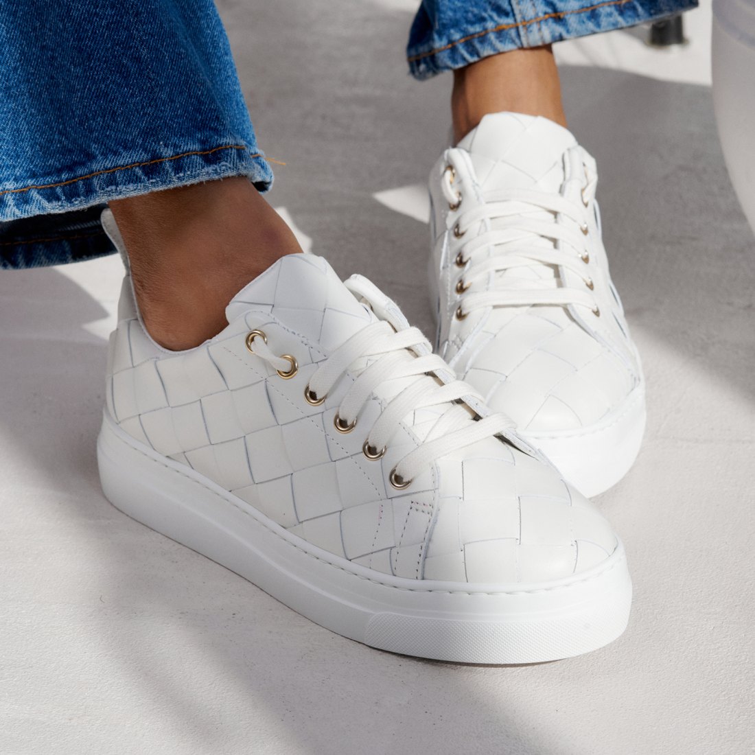 Белые кожаные кеды - Image 5 of 5