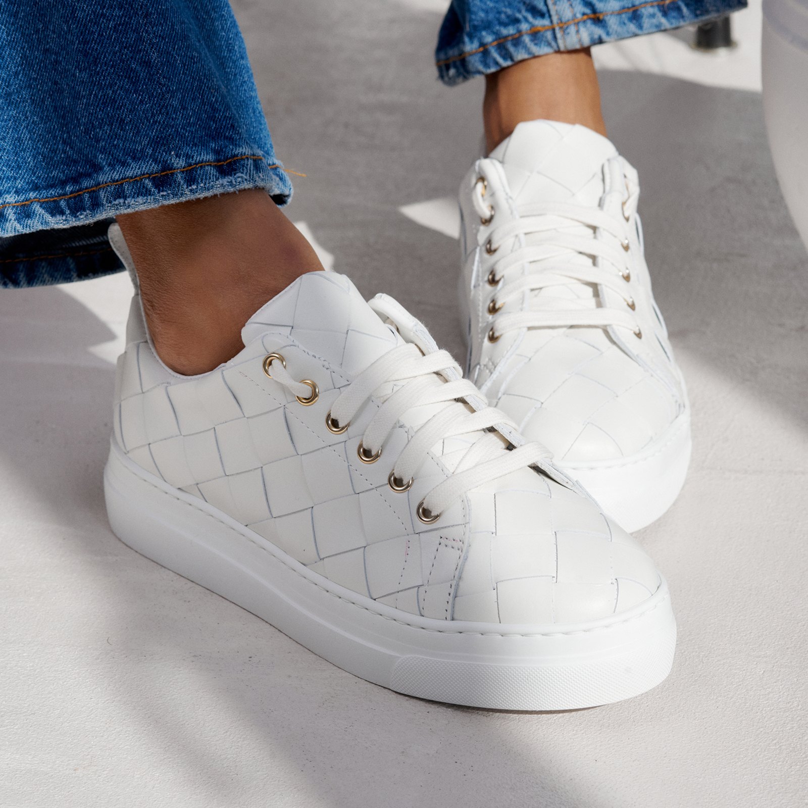 Белые кожаные кеды - Image 5 of 5