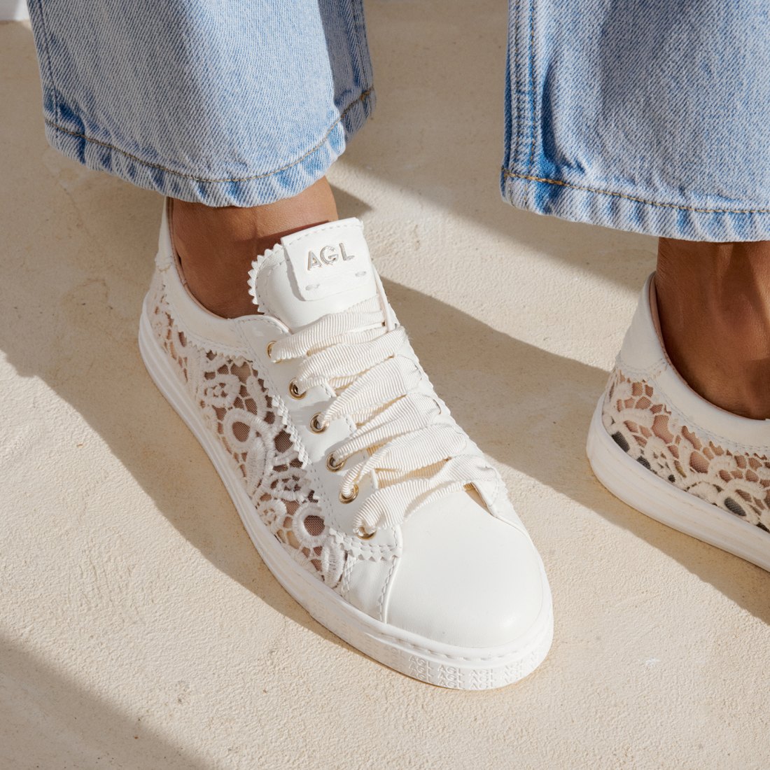 Белые текстильные кеды - Image 5 of 5