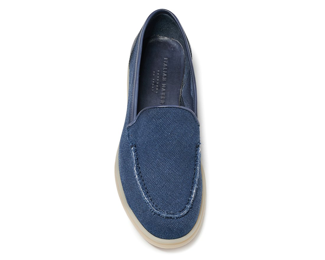 Синие текстильные лоферы - Image 4 of 5