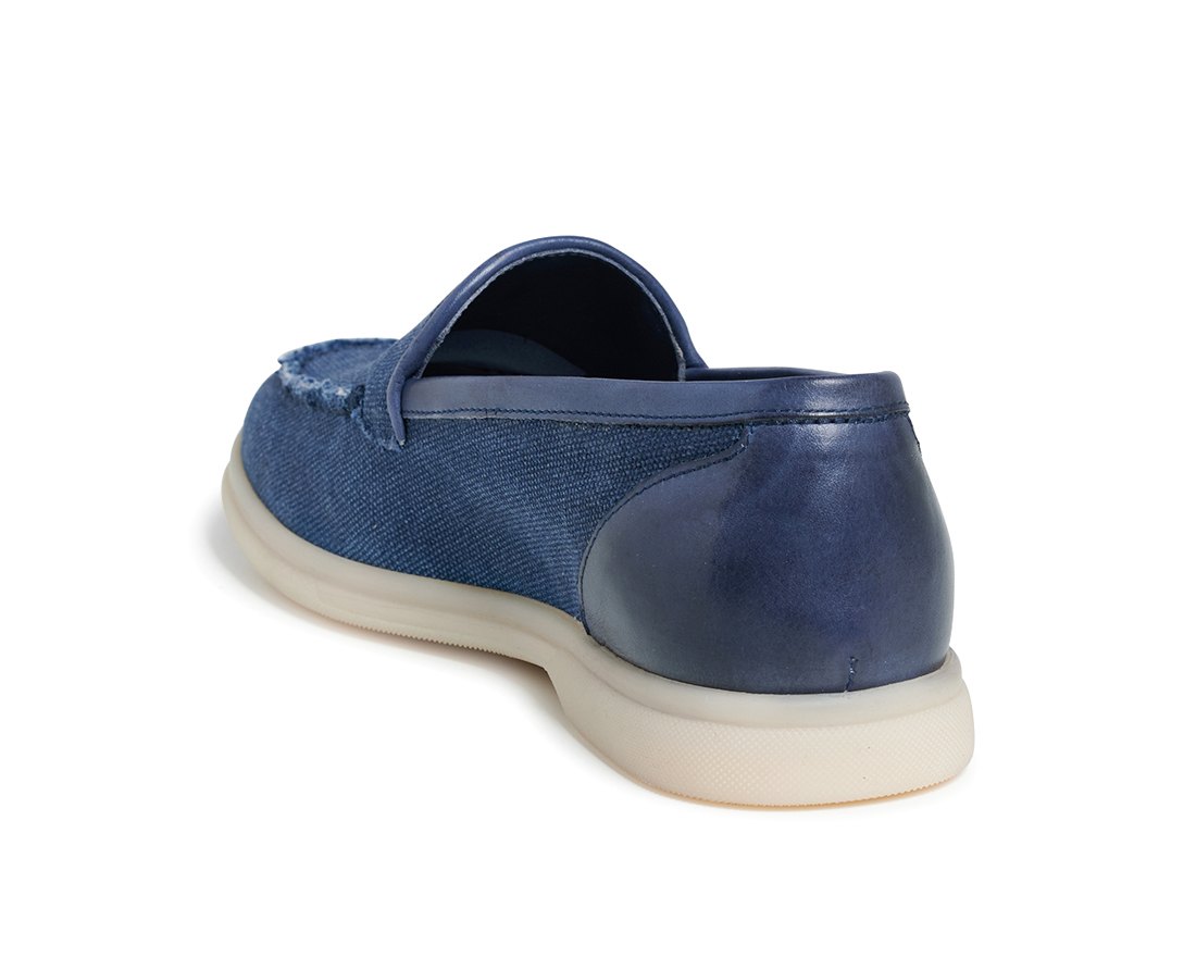 Синие текстильные лоферы - Image 3 of 5