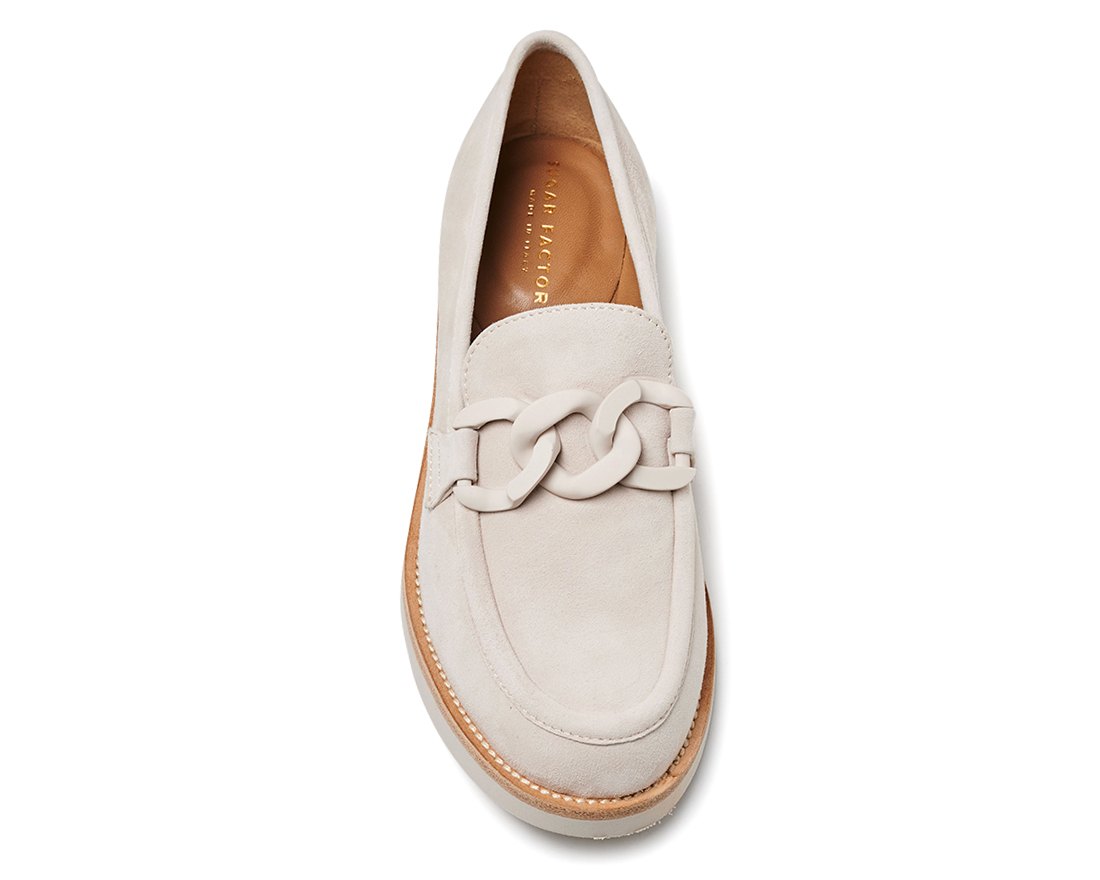 Светло-бежевые замшевые лоферы - Image 4 of 5