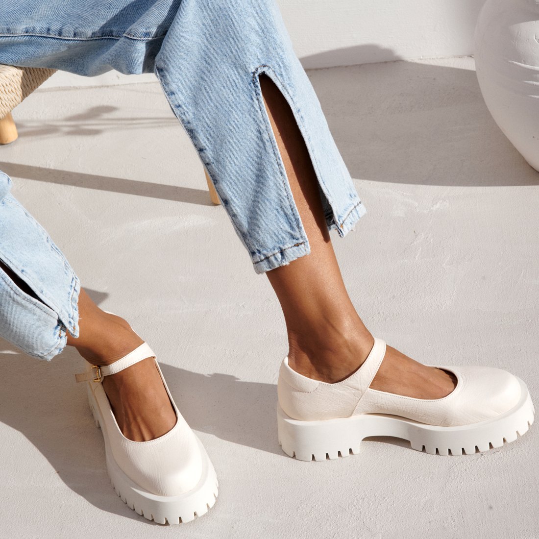 Кожаные туфли молочного оттенка - Image 5 of 5