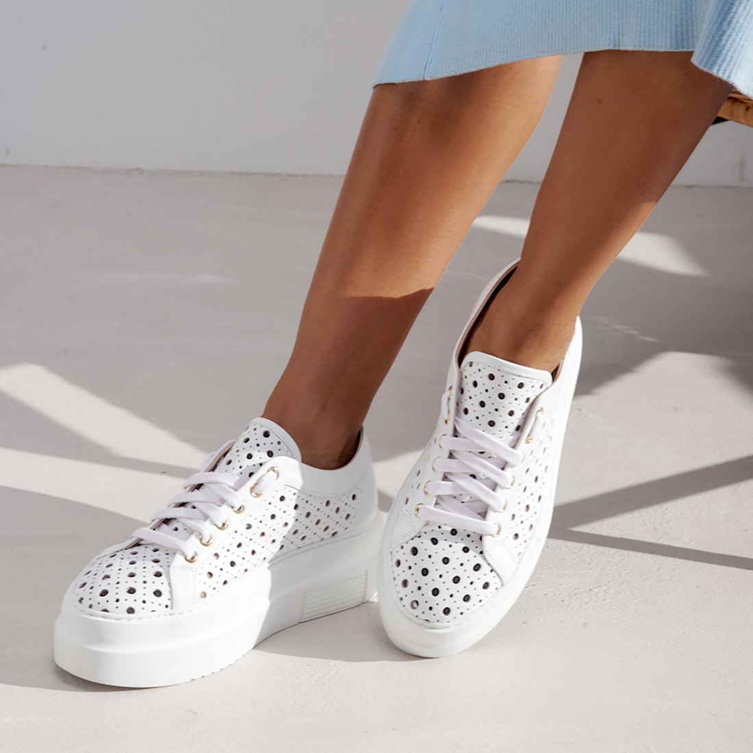 Белые кожаные кеды - Image 5 of 5