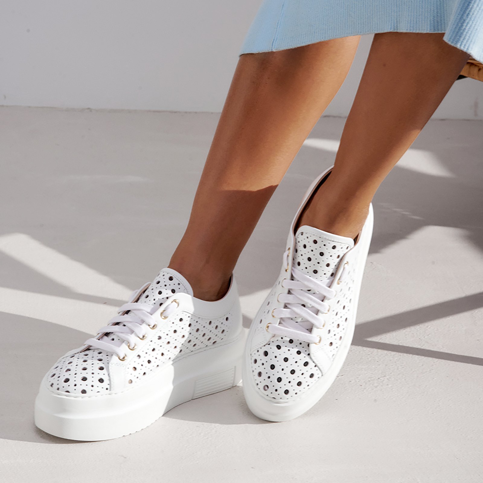 Белые кожаные кеды - Image 5 of 5