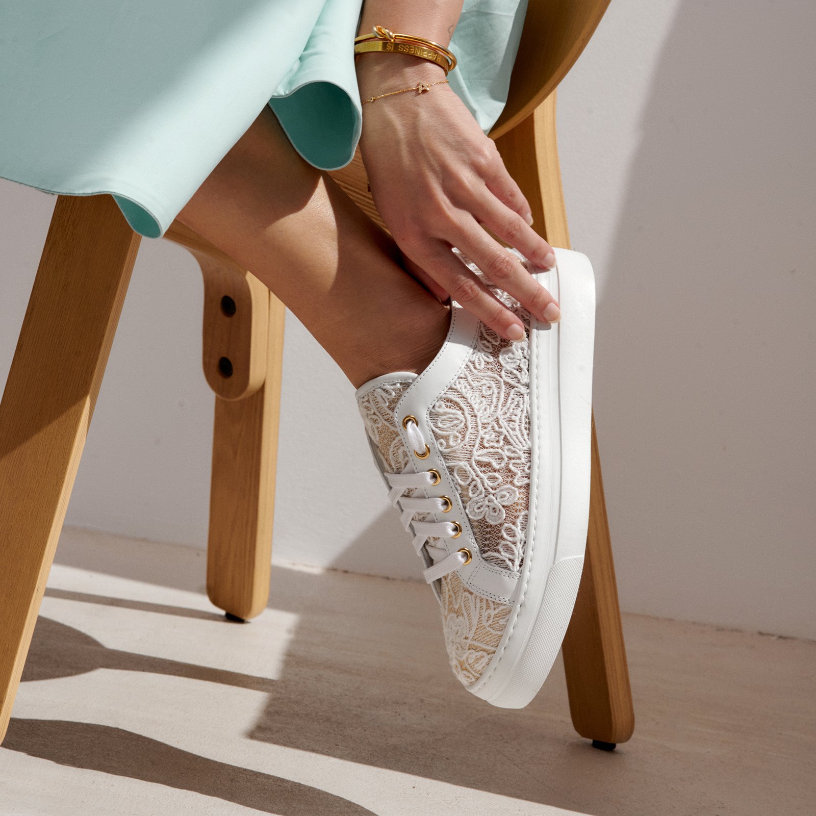 Белые текстильные кеды - Image 5 of 5