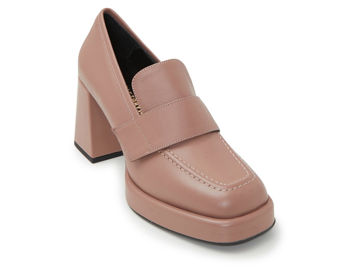 Пудрово-розовые кожаные туфли - Image 2 of 5