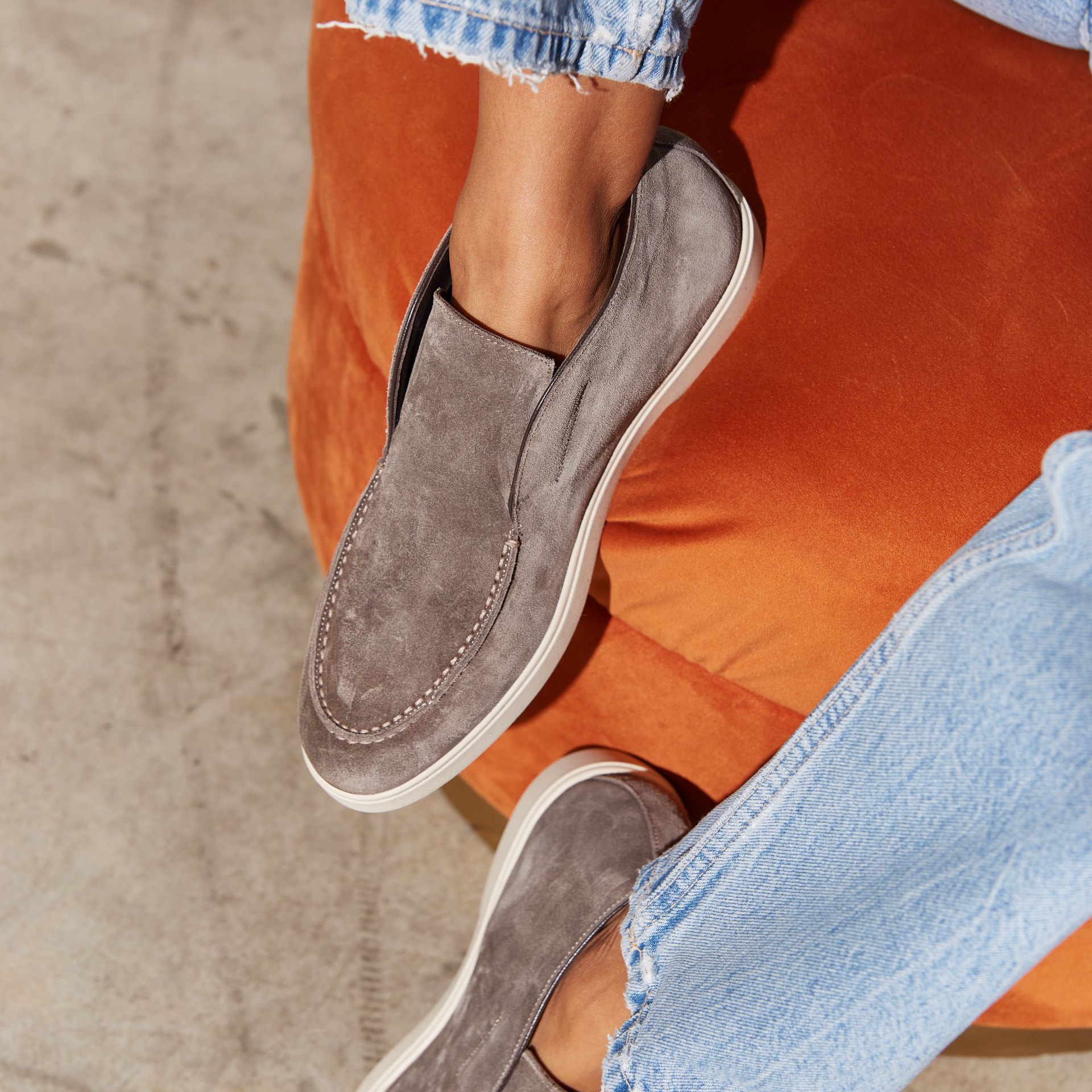 Зимние серые замшевые полуботинки - Image 5 of 5