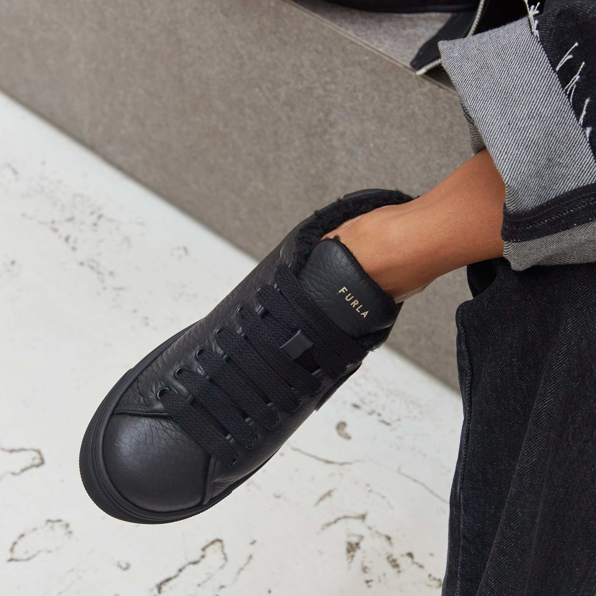 Черные кожаные кеды - Image 5 of 5