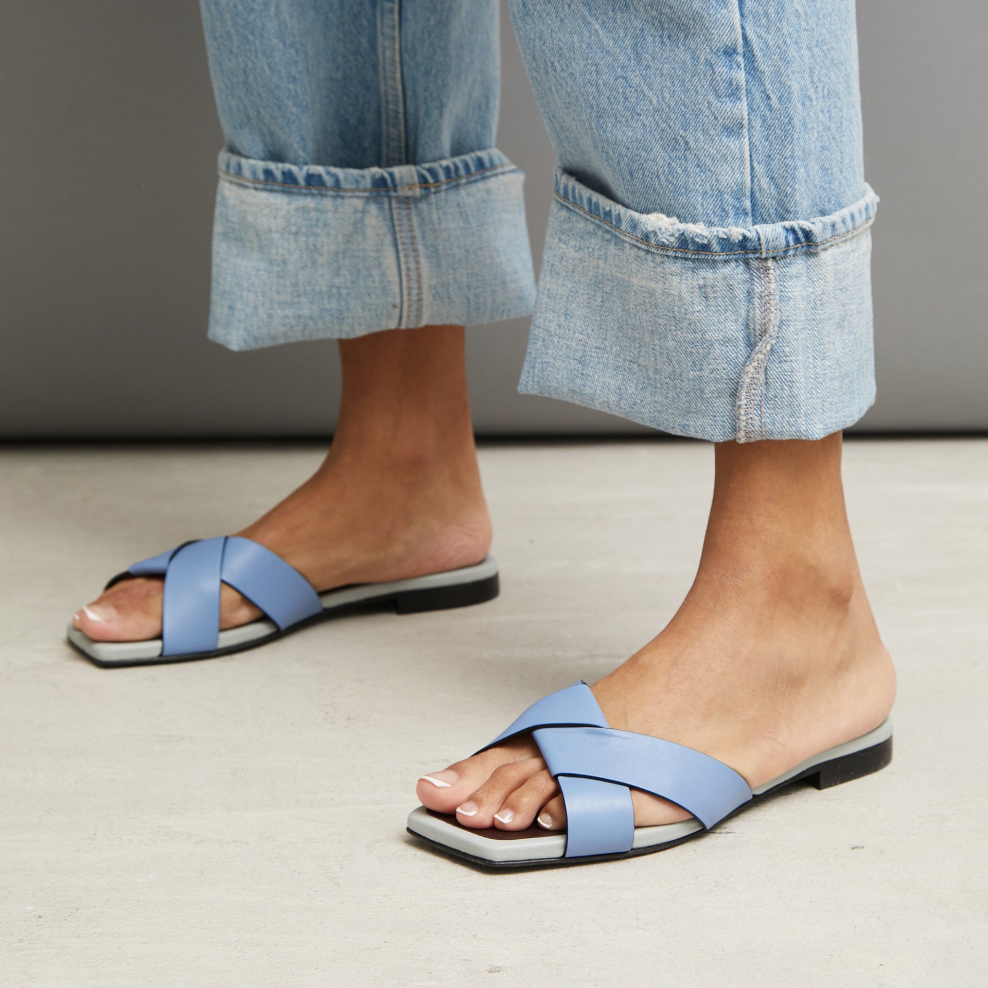 Синие кожаные пантолеты - Image 4 of 5