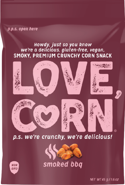 Love Corn Smoked BBQ Premium Roasted Corn 1.6oz (10ct)