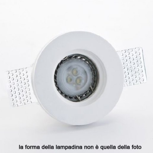 Immagine per Faretto incasso in gesso a rasare tondo diametro 100mm LED 7W (incluso) – OLUX ILLUMINAZIONE
