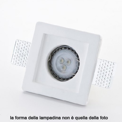 Immagine per Faretto incasso in gesso a rasare 100x100mm LED 7W (incluso) – OLUX ILLUMINAZIONE