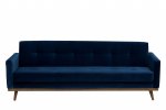 Hugo 3 Seater Velvet Sofa-Bed / 4 Preview