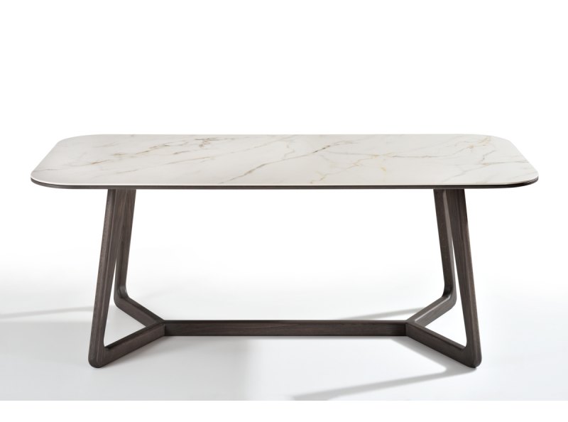 Totem Marble-effect Ceramic Top Dining Table 180cm