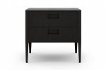 Ozzy Oak Bedside Table 50cm, Two Drawer / 1 Preview