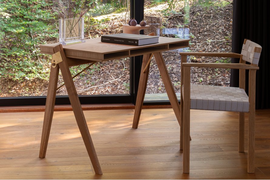 Oak Fold Up Desk - Hagen | Modern Office Desks | Pepper Sq