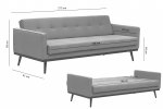 Hugo 3 Seater Velvet Sofa-Bed / 5 Preview