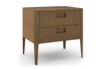 Ozzy Oak Bedside Table 50cm, Two Drawer / 2 Preview